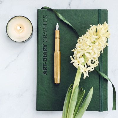 Скетчбук для графики "ЕЛОВЫЙ" 15х21 см, 100% целлюлоза 160 г/м2