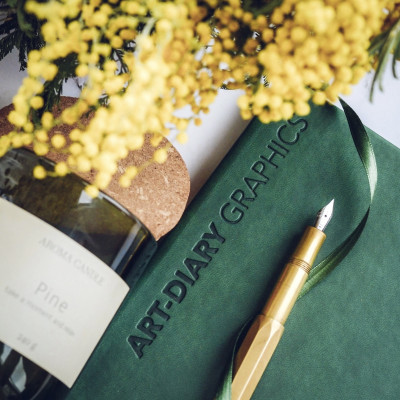 Скетчбук для графики "ЕЛОВЫЙ" 15х21 см, 100% целлюлоза 160 г/м2