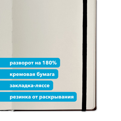 Скетчбук для графики "ЛЬНЯНОЙ" 15х21 см, 100% целлюлоза 180 г/м2