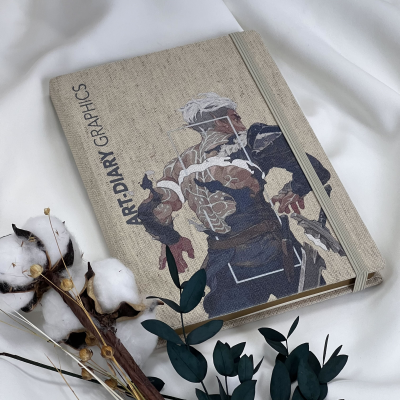 Скетчбук для графики "ЛЬНЯНОЙ" 15х21 см, 100% целлюлоза 180 г/м2