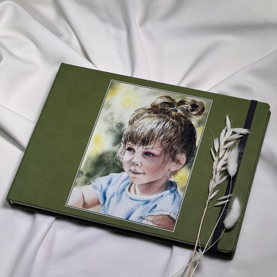 Панорамный скетчбук/альбом для акварели "ТРАВЯНОЙ" 19х26.5 см, 100% хлопок Baohong Fin