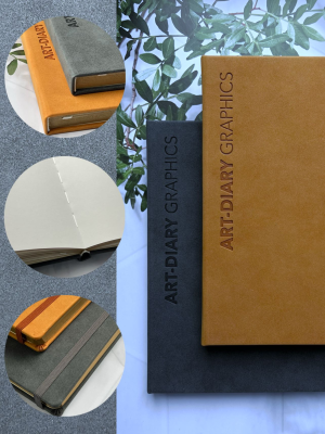 Скетчбук для графики "ГОРЧИЧНЫЙ" 20х20 см, 100% целлюлоза 180 г/м2